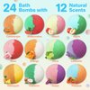 Bath Bombs for Kids with Toys Inside - 24 Pack Kids Bath Bombs with Glow in The Dark Surprise Toys Inside, Natural Organic Bubble Bath Fizzy, Valentines Day Gifts for Kid Girls Boys, Valentines Gifts