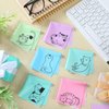 Sinmoe 20 Pcs Microfiber Cleaning Cloth Cute Kitty Cat Design Microfiber Cloth Gift Soft Multicolor Glasses Cleaner Cloth for Eyeglasses Camera Lens Cell Phone Screens Glasses, 6 x 6 Inches (Cat)