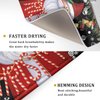 Absorbent Dish Drying Mat Santa Claus Christmas Dish Mat for Kitchen Countertops , 18 x 24 inch, Multicolor Winter Xmas Microfiber Dishes Drainer Pad Plate Holder