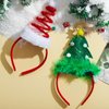 JOYIN 2 PCS Lighted Christmas Headbands with LED lights in Springy Santa Hat Christmas Tree Designs for Christmas and Holiday Parties (ONE SIZE FIT ALL)