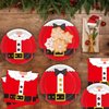 Christmas Party Supplies Santa Claus Party Supplies Party Tableware Set Included Christmas Paper Plates, Cups, Napkins, Cutlery for Xmas Party, Serves 24 Guests