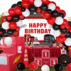 Wonmelody Construction Truck Birthday Party Decorations Semi Truck Happy Birthday for Boy and Girl Truck Balloons Garland Truck Theme Birthday Party Supplies 1st, 2nd, 3rd
