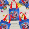DC Justice League Party Favor Bags Set – 12 Pack of 8" Justice League Party Goodie Bags for Kids Bulk Reusable Tote | Justice League Birthday Supplies