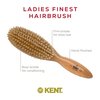 Kent LC4 Finest Hair Brushes for Women Detangler Dry Brush Made of Cherrywood - Boar Bristle Oval Hairbrush for Medium Thick Hair of All Lengths - Salon Style Straightening Pure Wood Brush from Kent