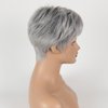 Short Hair Wigs with Natural Bangs,Bangs Hair Clip Synthetic Hair Pixie Cut Short Hair Wigs for Women with Thinning Hair Natural Daily Use Hair (#5)