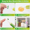 12 Pack Roach Gel Bait for Indoor Use - Cockroach Killer Gel with Easy Placement Stickers, Long-Lasting Mess-Free Formula for Kitchen, Bathroom, Basement & Hidden Areas Pest Control
