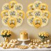 Gold Happy Birthday Party Balloons 18Pcs 12 Inch Metallic Birthday Latex Balloons Confetti Balloons Gold Birthday Decorations for Kids Boys Girls Women Men Birthday Anniversary Party Supplies
