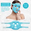 ZNÖCUETÖD Cold Face Eye Mask Ice Pack Reduce Face Puff, Dark Circles, Gel Beads Hot Heat Cold Compress Pack, Face SPA for Woman Sleeping, Pressure, Headaches, Skin Care, Post Laser Care[Blue]