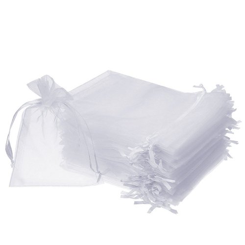 Boshen 100/200PCS Organza Gift Candy Sheer Bags Mesh Jewelry Pouches Drawstring Bulk for Wedding ...