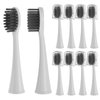 10 Pack Replacement Toothbrush Head Compatible with Burst Electric Toothbrush, YMPBO Toothbrush Heads for Burst Sonic Toothbrush, Deep Cleaning Bristle Design, White