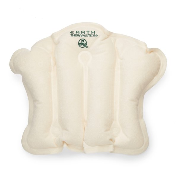 Earth Therapeutics Terry Covered Bath Pillow - Natural