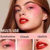 POPMISOLER Liquid Blush for Cheeks, Natural Matte Blush Wand with Cushion Applicator Long-wearing Soft Cream Blush Stick for Cheeks and Lips Blendable Stick Blush Makeup Liquid Cheek Blush, Dark Rose