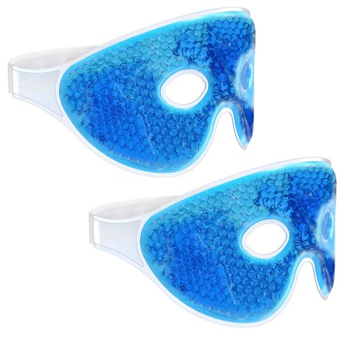 Navaris Set of 2 Gel Eye Masks - 2X Reusable Eye Masks for Hot/Cold Use