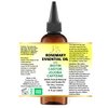 Pomberries Rosemary Hair Growth Oil with Castor & Jojoba, Infused with Biotin & Caffeine for Wavy, Curly, Coily, Coarse, Weak, Thinning Hair, Hair and Scalp Treatment, Help Reduce Hair Loss 4 fl oz