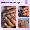 SAVILAND Gel Nail Kit Extra Short Square - Nail Drill Kit 500PCS Natural False Nail Tips For Acrylic Nails U V Nail Lamp Manicure Tools for Nail Extension Nail Art For Women Home DIY Nail Salon