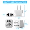 Europe to US Plug Adapter EU/UK/AU/in/CN/JP/Asia/Italy/Brazil to USA (Type A & B) American Travel Adapter and Converter, Wall Outlet Power Charger Converter (White)