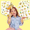 Cute Banana Temporary Tattoos 8 Sheets 90PCS Yellow Banana Party Decorations Supplies Favors Fruits Theme Birthday Cute Stickers Christmas Gifts for Boys Girls Class School Prizes Carnival