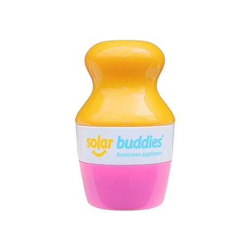 Solar Buddies Sunscreen Applicator - Blue & Pink Duo - BPA-Free Refillable Roll on Sponge Sunscreen, Suncream & Lotion Applicator For Kids, Adults & Families - Holds 3.4fl oz, Perfect Size for Travel