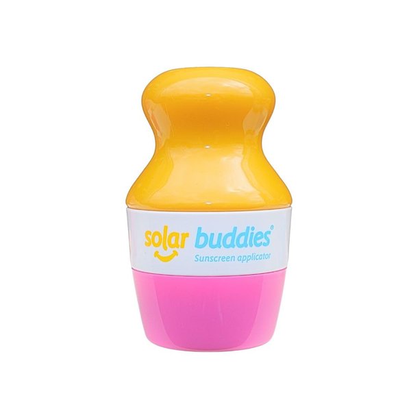 Solar Buddies Sunscreen Applicator - Blue & Pink Duo - BPA-Free Refillable Roll on Sponge Sunscreen, Suncream & Lotion Applicator For Kids, Adults & Families - Holds 3.4fl oz, Perfect Size for Travel