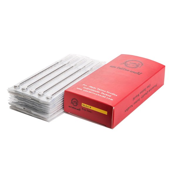 One Tattoo World 100pcs 7RL Disposable Sterile Tattoo Needles 7 Round Liner Supply Set OTW-100-7RL.1