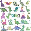 Hohamn Glitter Dinosaur Temporary Tattoos for Boys Kids- 12 Sheets Glitter Dinosaur Tattoos for Boys Kids Birthday Party Supplies Favors, Baby Shower, 120 Glitter Styles Dinosaur Tattoos