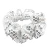 4 Pack Sparkly Sequin Slap Bracelet Sleepover Party Hair Scrunchies Ponytail Holder Elastic Hair Bands Scrunchy Hair Ties Hair Accessories for/Show/School Performance (Silver)
