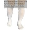 MOLAX Extra Wide Diabetic Socks Bariatric Non Binding Knee High Sock for Edema Cast Men Women 2 Pairs