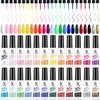 SXC Cosmetics 24-Color Gel Liner Set for Nail Art - With Built-in Thin Brush for Swirl Nail Designs and Soak-Off Gel Polish