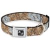 Dog Collar Seatbelt Buckle Driftwood Grain 11 to 17 Inches 1.0 Inch Wide