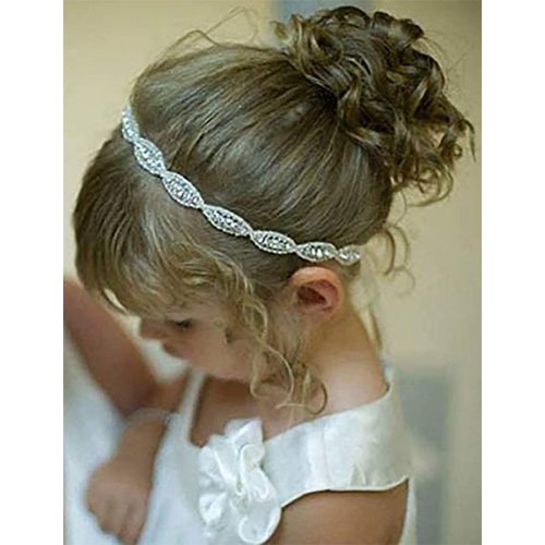 Denifery Flower Girl Rhinestone Crystal Headband Baby Headbands Headband Wedding Hair Accessories for Festival,Special Holiday,Halloween