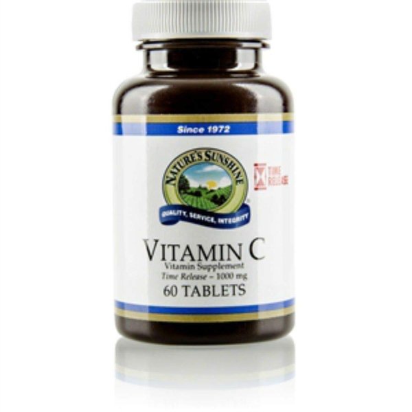 Nature's Sunshine Vitamin C 1000mg T/R, 60 Tablets | Time Release Vitamin C Supports the Immune System and Quenches Dangerous Free Radicals
