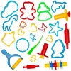 KIDDY DOUGH Tool Kit for Kids - Party Pack w/Animal Shapes - Includes 24 Colorful Cutters, Molds, & Accessories for Air Dry Clay & Dough
