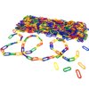 JIALEEY 600 Piece Plastic C-Clips Hooks Chain Links Rainbow C-Links Children's Learning Toys Small Pet Rat Parrot Bird Toy Cage