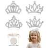 JINYEAH Small Tiara Mini Tiara Small Crown Tiara for Little Girls Mini Tiara Princess Crown with Face Glitter Coronas Para Niñas Crown Hair Clip for Weeding Birthday Princess Costume Party Cake Decoration