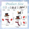 H1vojoxo 12PCS Garage Door Christmas Decoration, Magnet Stickers for Refrigerator, Snowman Face Decals for Xmas Party Supplies