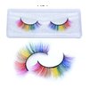 Alluring Synthetic Mink Lashes Reusable Strip False Eyelashes Fun Color Lashes - Rainbow