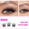 GAQQI Lash Clusters, Cluster Eyelash Extensions 110 Cluster Lashes, Wispy Volume Eyelash Clusters 10-14mm, Multilayered 3D Fluffy Individual Lashes, Soft and Thin Band (3D-GQ08)