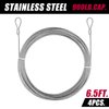 Neween 26 Feet (6.5ft x 4) Stainless Steel Metal Wire Cable Ropes Hardware Kits for Square and Rectangle Sun Shade Sail Canopy
