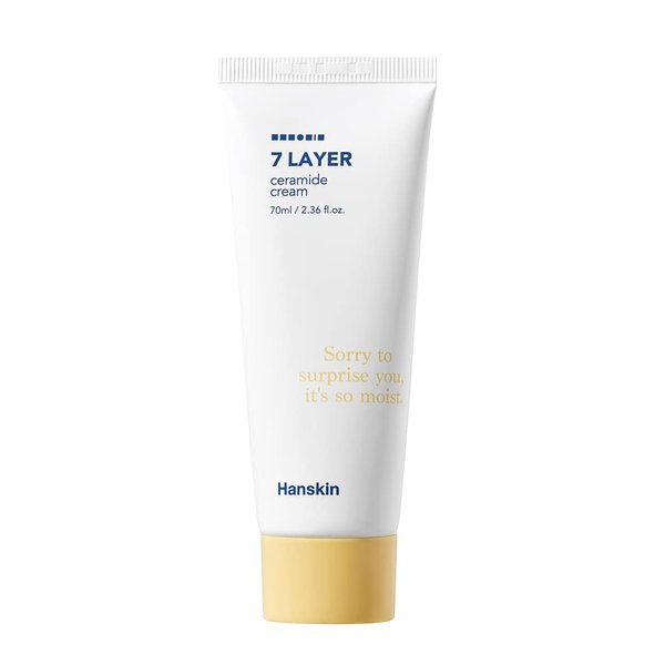 Hanskin 7 Layer Ceramide Cream, Lasts for 48 Hours, 2.4 fl. oz, 70ml, Moisturizes Dry Skin, Moisturizer, For All Type, Sensitive Skin, Redness, Boosting Calming Cream