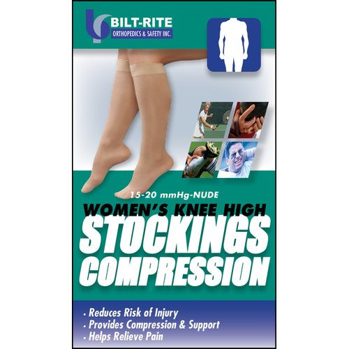 Bilt-Rite Mastex Health Women's Knee High Stockings, Natural, Medium