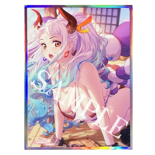 60 PCS Holographic Anime Card Sleeves for MTG, 67×92mm Cartoon Printing Top Loading Board Game Inner Trading Card Sleeves Card Protector Compatible with TCG/PTCG