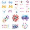 Qopoto Hair Accessories Kits for Girls, Hair Set for Girls Including Hair Clips/Hair Barrettes/Hair Ties/Hair Bows, Little Girls Teen Girl Birthday Gifts Age 4-15 (Pink)