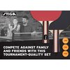 STIGA Performance 2 Player Ping Pong Set – 2 Table Tennis Rackets, 3 – 3 Star Orange Balls Included