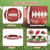 AIBIIN 50 Pcs Football Paper Plates 12.7 inch Football Shaped Disposable Party Supplies Football Birthday Party Plates Football Game Day Sports Birthday Tailgate Party Decorations