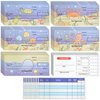 BLUE PANDA 150 Sheets Fake Checkbook for Kids Learning with Pretend Deposit Slip and Check Register for Play School Supplies, Ocean Themed - Pretend Checkbook
