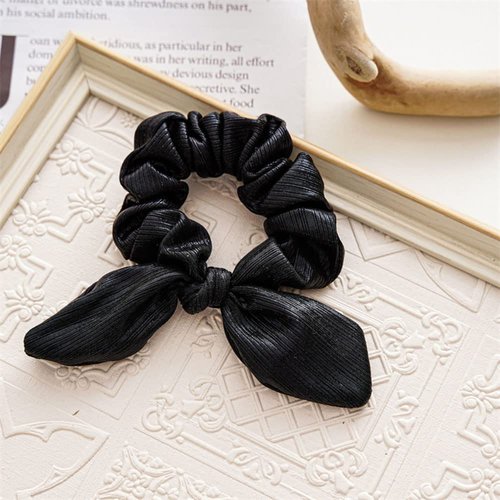 5 Pcs Bunny Ear Hair Bow Scrunchies for Girls Women, Christmas Hair Ties with Bows Snowflake Polka Plaid Hair Ties for Girls Kids Women Cute Scrunchies for Party Gift (5Pcs)