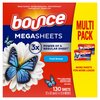 Bounce Mega Dryer Sheets, Fresh Breeze, 130 Count (Packaging May Vary)