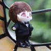 niannyyhouse Black Suit Coat Tie White Shirt Pants 15cm Plush Doll Clothes Doll Dress Up (Black-2)