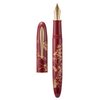 HONG DIAN Hongdian N23 Red Rabbit Fountain Pen, Iridium Extra Fine Nib Gold Trim, New Year Lucky Rabbit Carving Design, Smooth Writing Pen with Converter and Metal Pen Box Set,