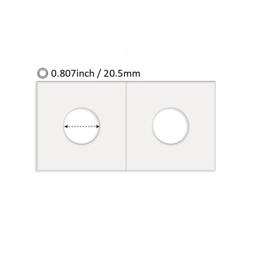 Boen Coin Flips 20.5mm/(0.8 Inch) 300Pcs Coin Flips for Penny Coin Holders for Colletors The Coin Collection Supplies Coin Cardboard Coin Flips for Coin Collection